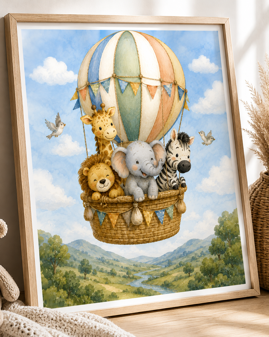 Woodland Animals Clipart Pack, Watercolor Forest Baby Animal PNG Bundle, Nursery Sublimation Designs for Shirt – printable digital wall art