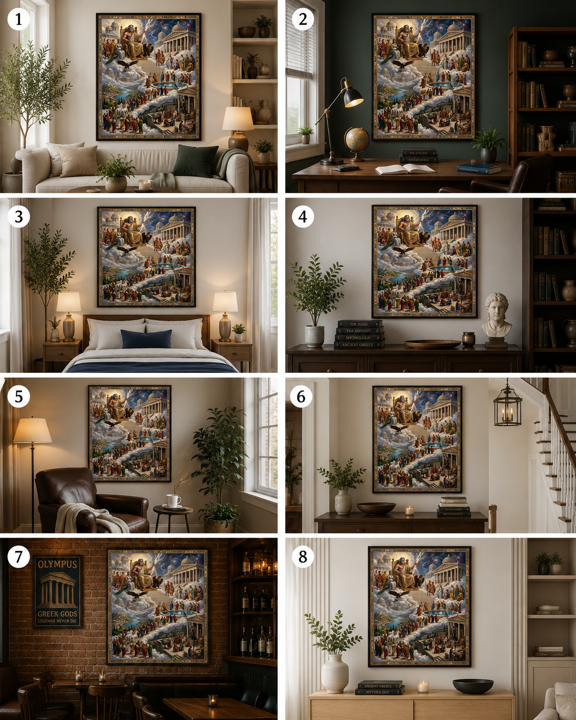 Greek Mythology Zeus 3-Pack | Digital Art Prints for Personal and Small Business Commercial Use, Sublimation Graphic Bundle