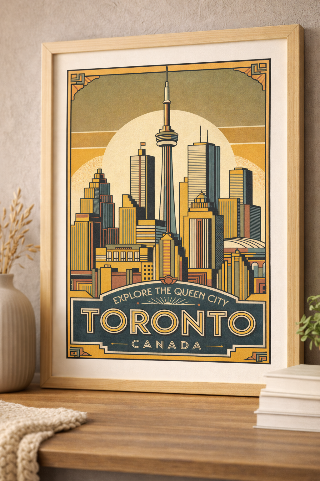 Toronto Vintage Travel Poster – printable digital wall art