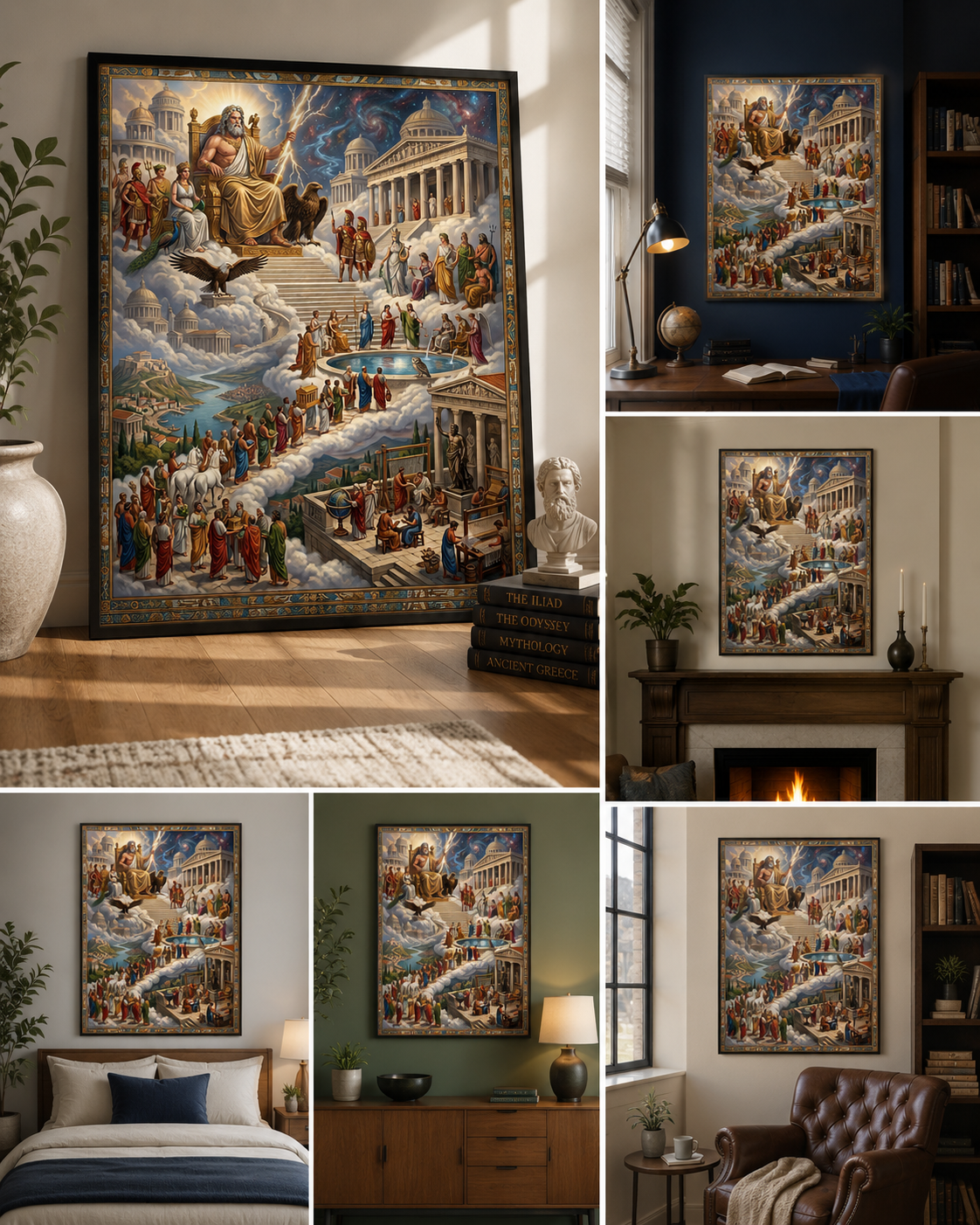 Greek Mythology Zeus 3-Pack | Digital Art Prints for Personal and Small Business Commercial Use, Sublimation Graphic Bundle
