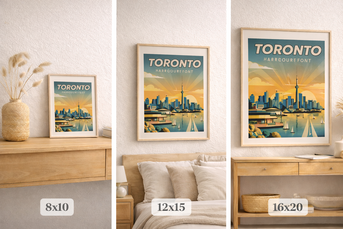 Toronto Harbourfront Print, CN Tower Skyline Art, Vintage Sunset Poster (Digital Download)