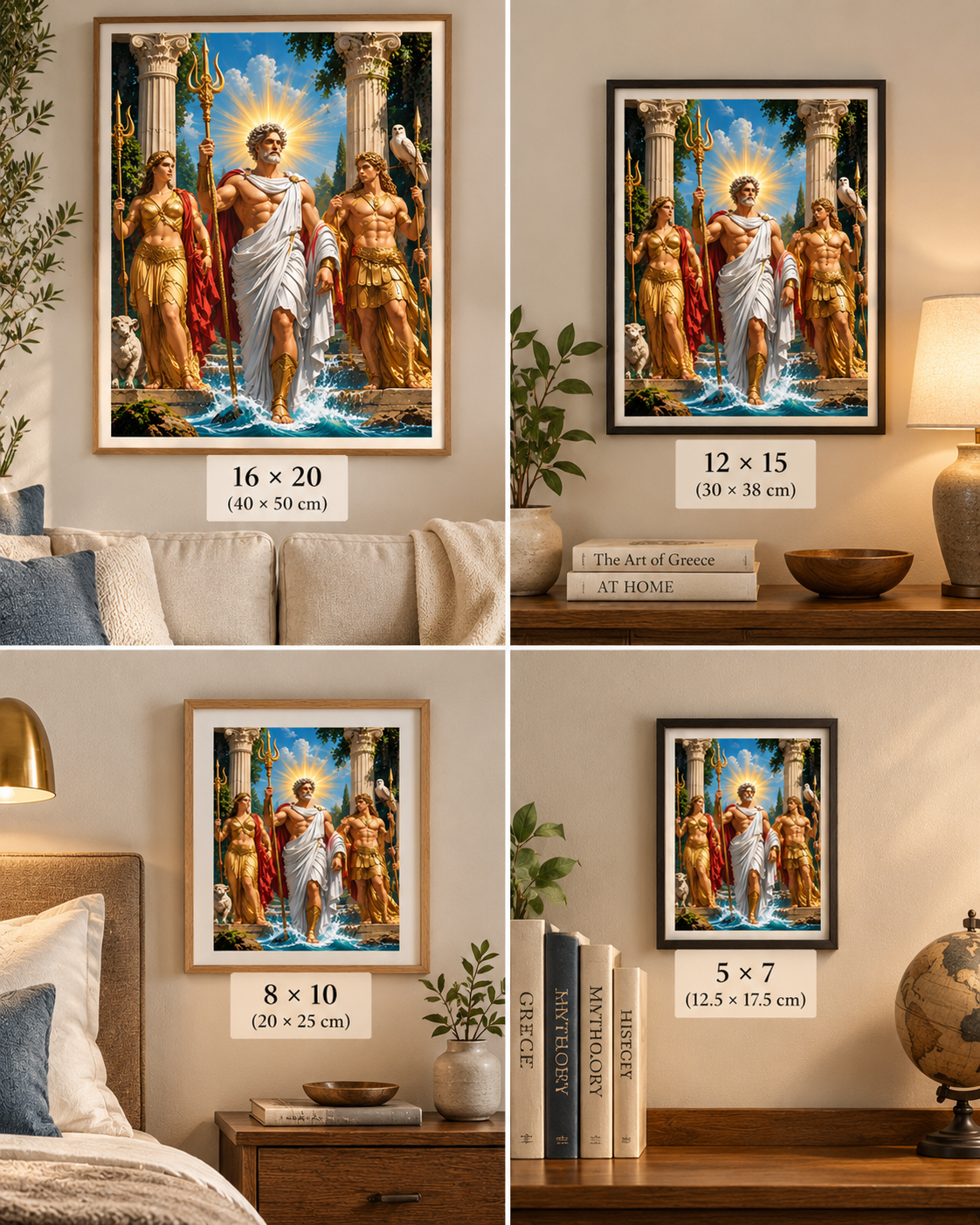 Twelve Olympian Gods Wall Art | Greek Mythology Digital Download