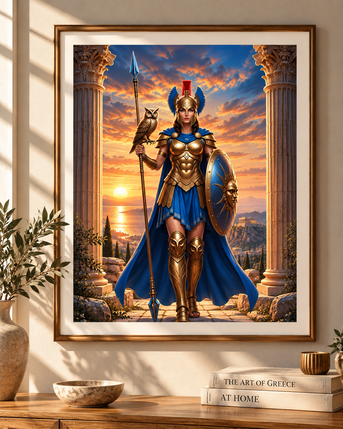 Athena Goddess of Wisdom - Greek Mythology Wall Art Print