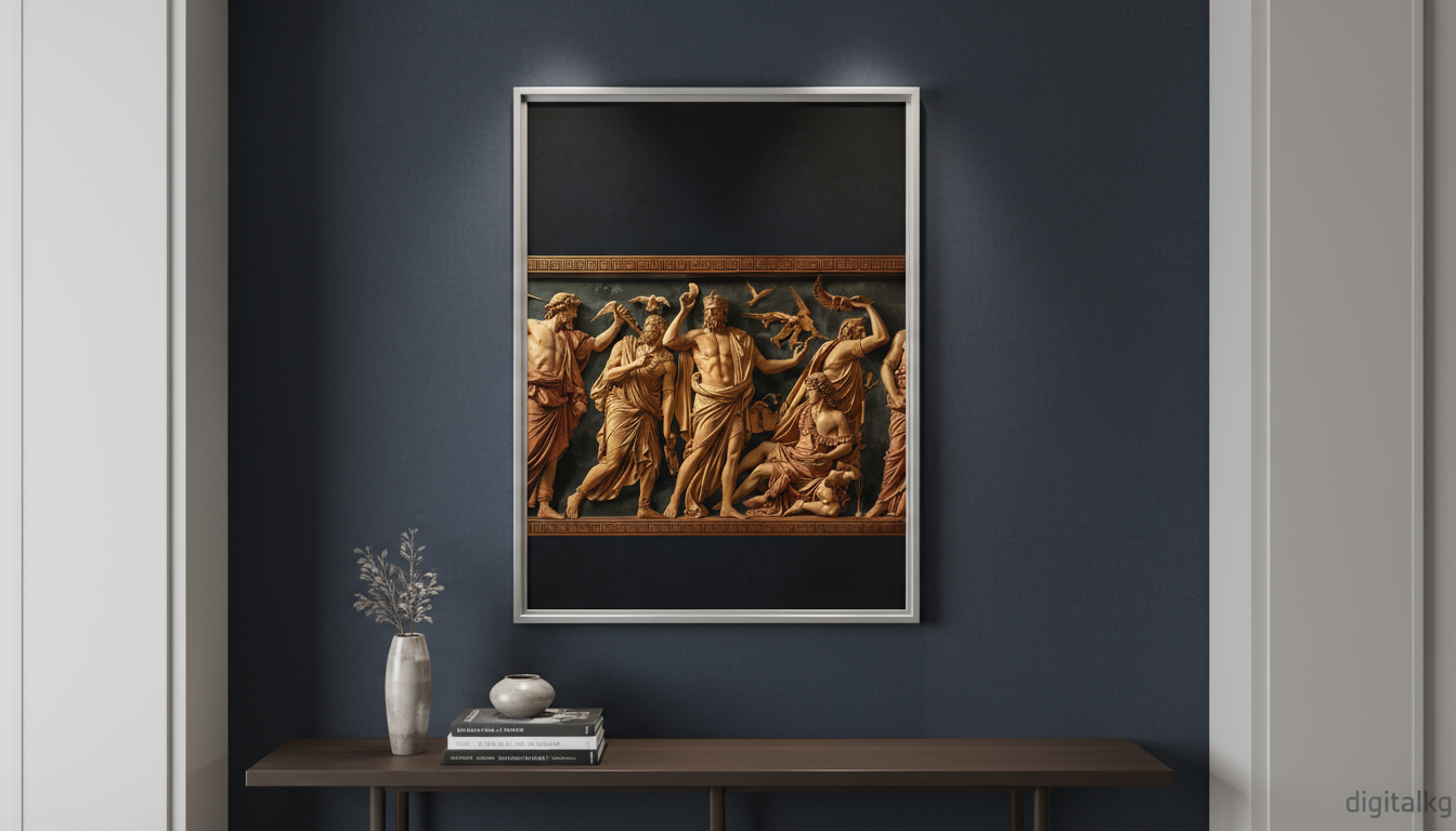 Greek Gods in Silver Frame