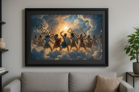 Greek Warriors Battle Framed