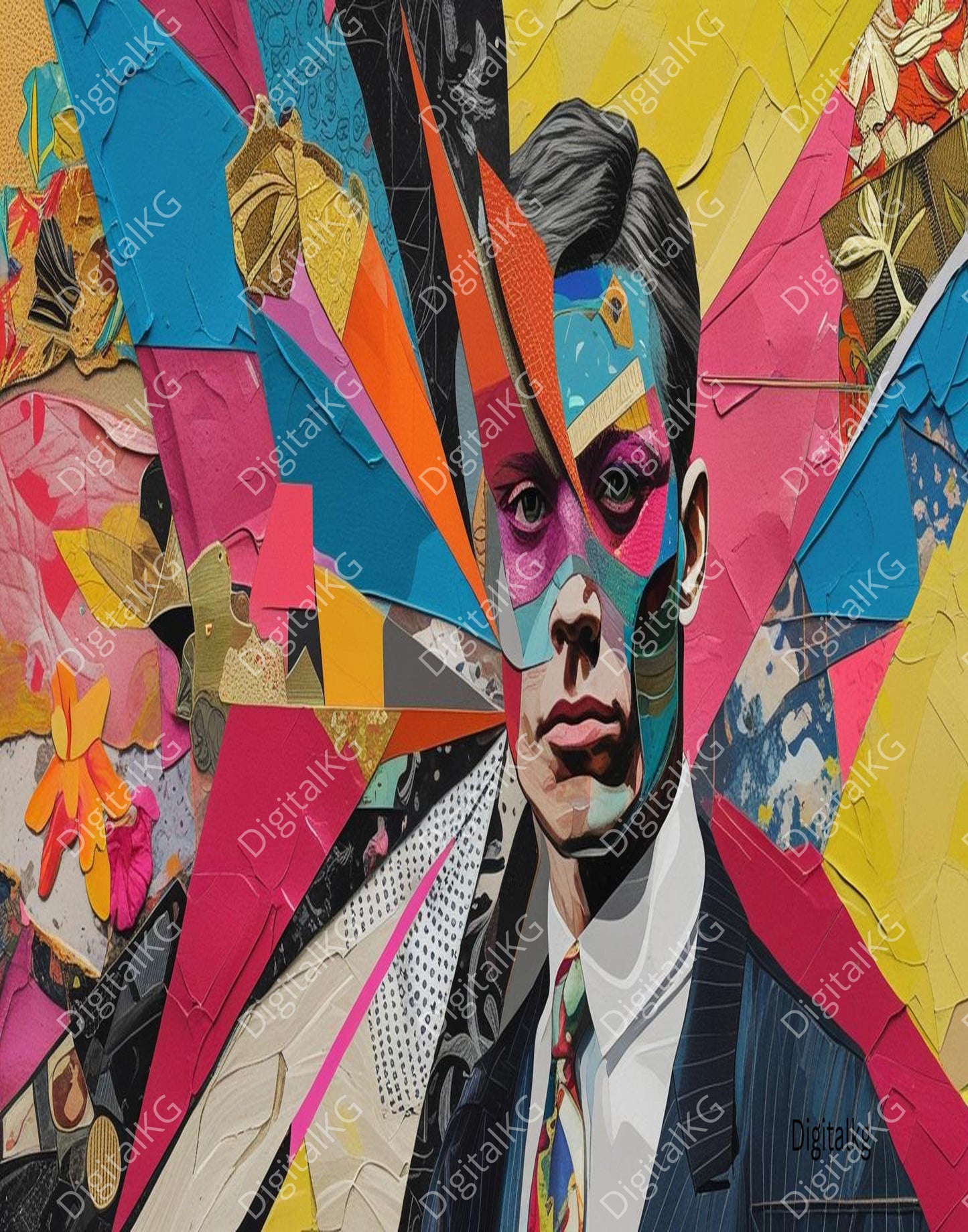 AI Digital Collage - Unique Contemporary Art Worldwide