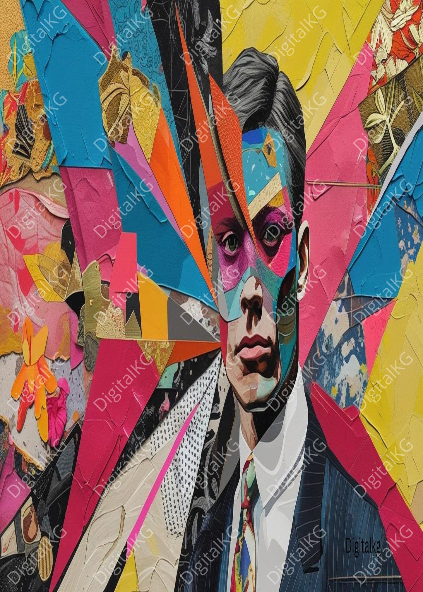 AI Digital Collage - Unique Contemporary Art Worldwide