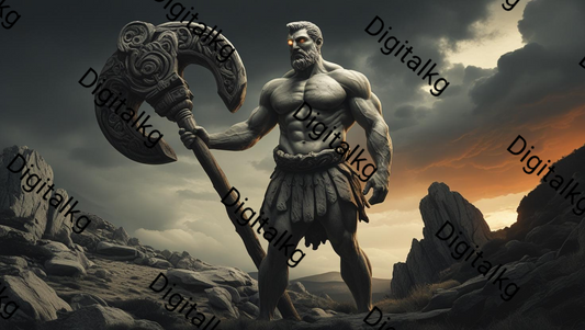AI-generated Cyclops Greek mythology digital artwork
