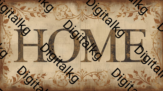 Farmhouse HOME Wall Art - Rustic Vintage Decor Sign