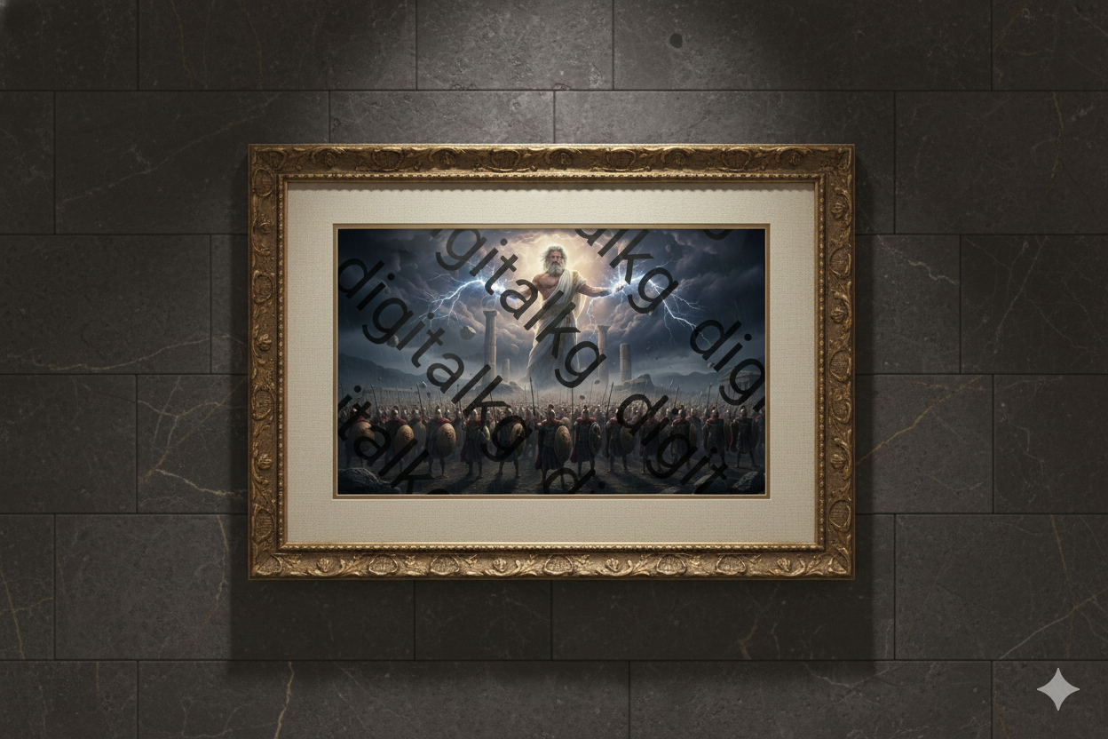Zeus God of Thunder - Greek Mythology Wall Art Digital Download