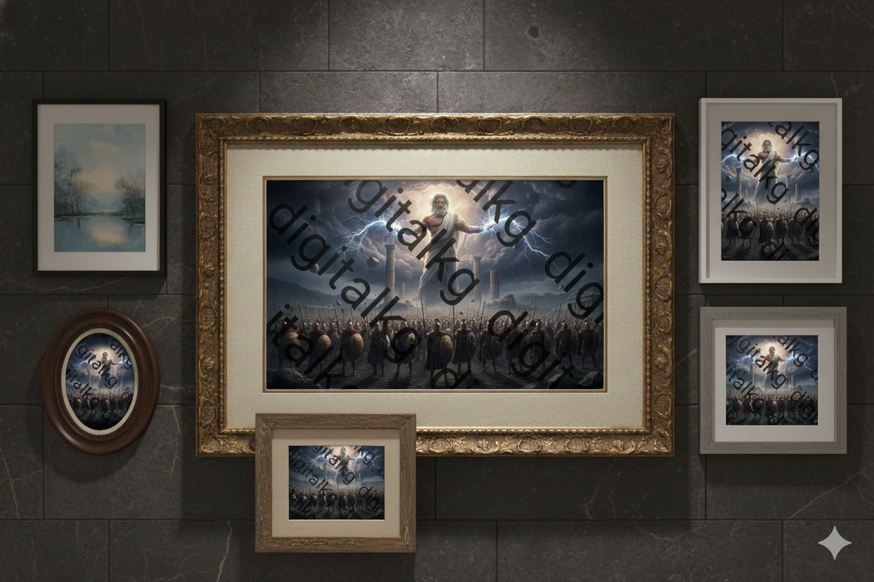 Zeus God of Thunder - Greek Mythology Wall Art Digital Download