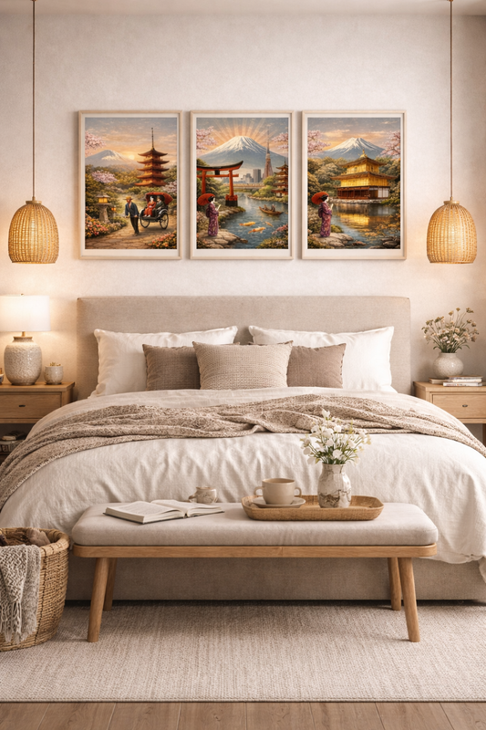 Japan Travel Poster Set – printable digital wall art