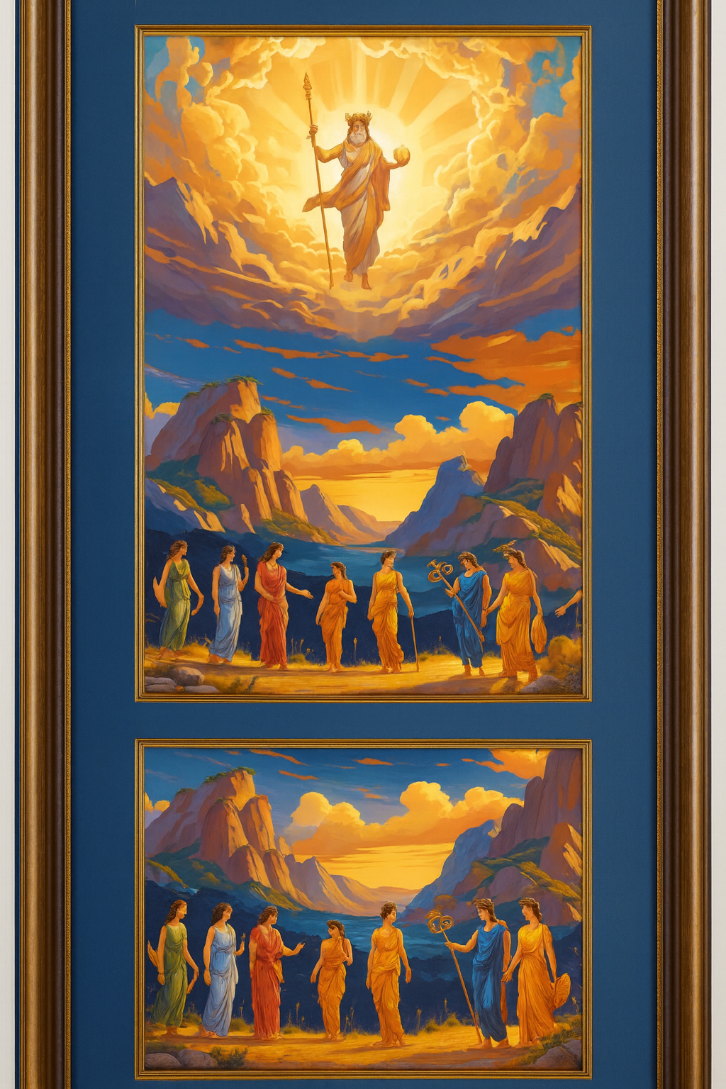 Zeus and the Olympian Gods - Greek Mythology Digital Art Print