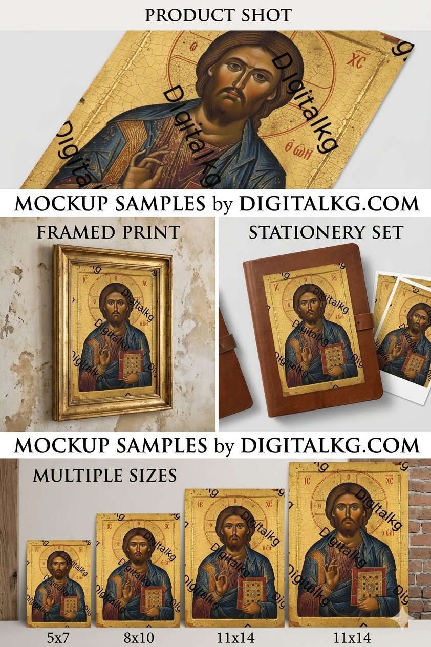 Christ Pantocrator Byzantine Icon – Digital Download