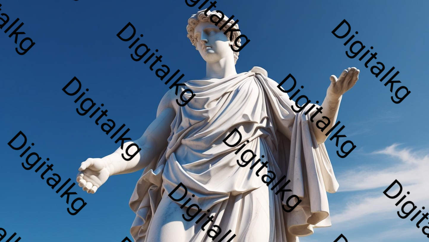 AI-Generated Classical Greek Statue Bundle - 2 Premium Digital Artworks