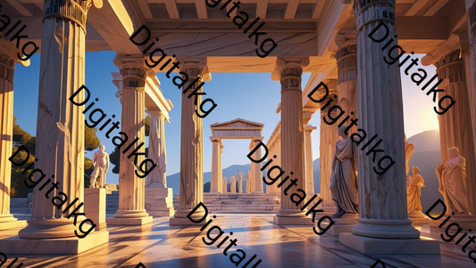 AI-generated ancient Greek architecture bundle digital art
