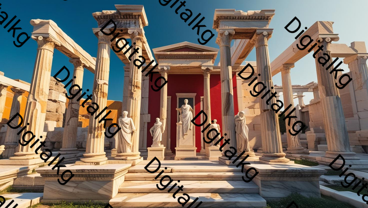 AI-Generated Ancient Greek Architecture Bundle - Premium Digital Art