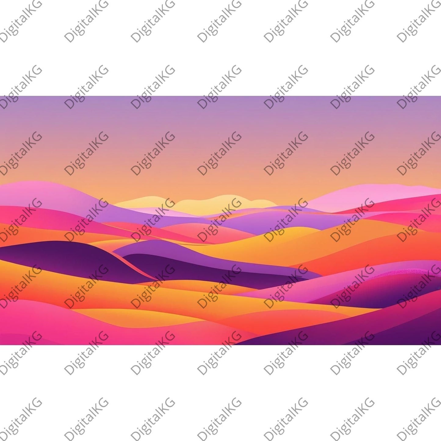 AI-generated boho modern wall art digital print
