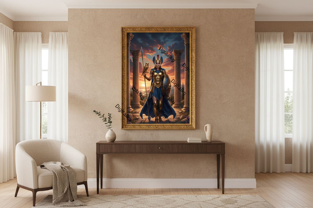 Athena artwork in elegant frame