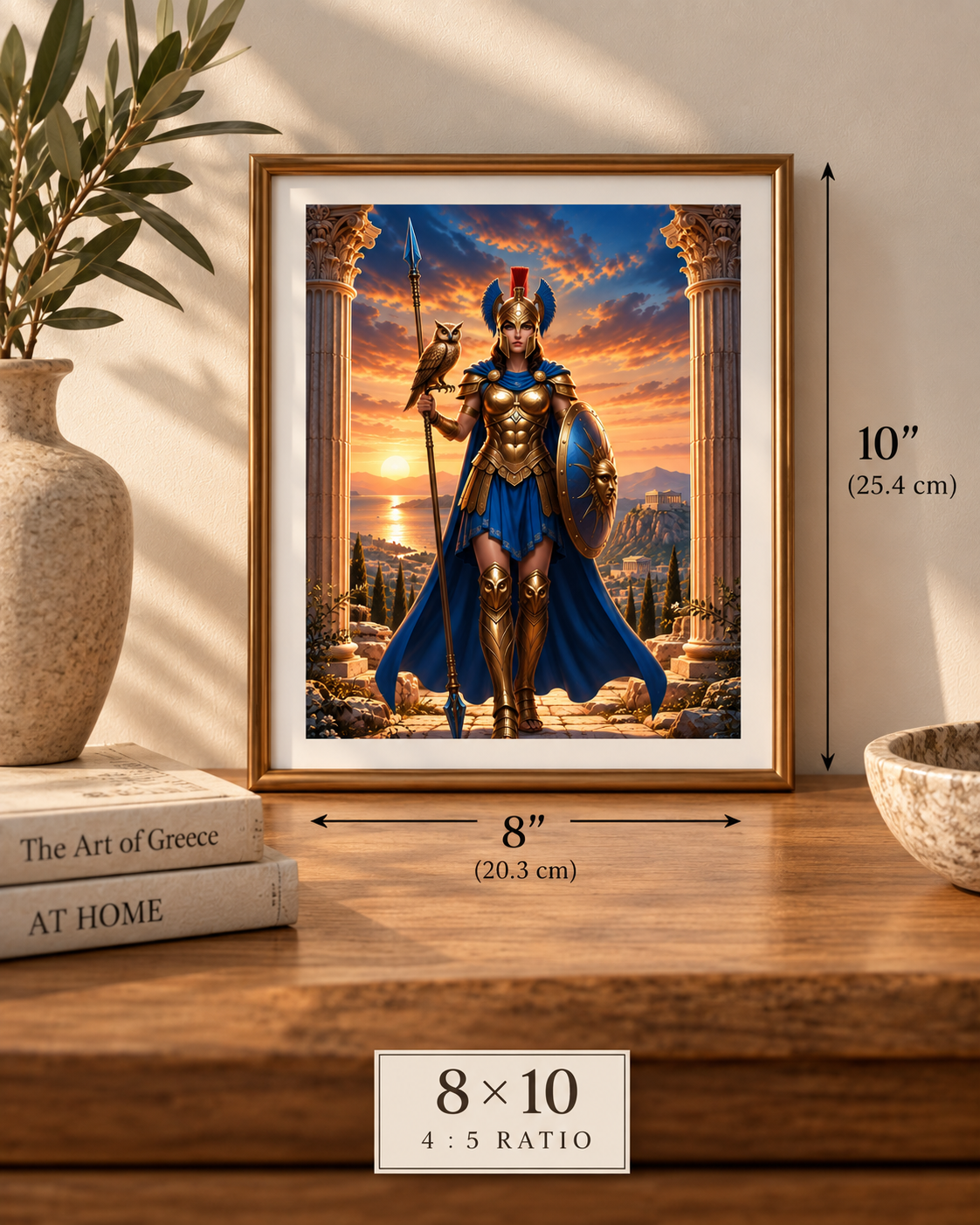Athena Goddess of Wisdom - Greek Mythology Wall Art Print