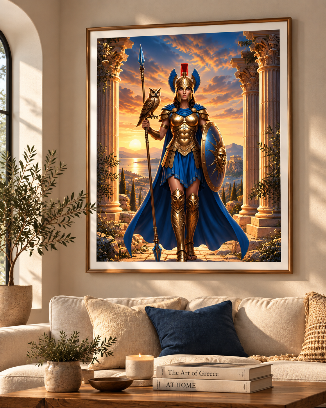 Athena Goddess of Wisdom - Greek Mythology Wall Art Print
