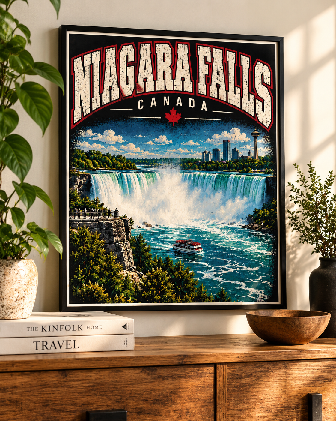 Niagara Falls, Las Vegas & Banff Wall Art Bundle | 3 Vintage Travel Posters, Printable Digital Download