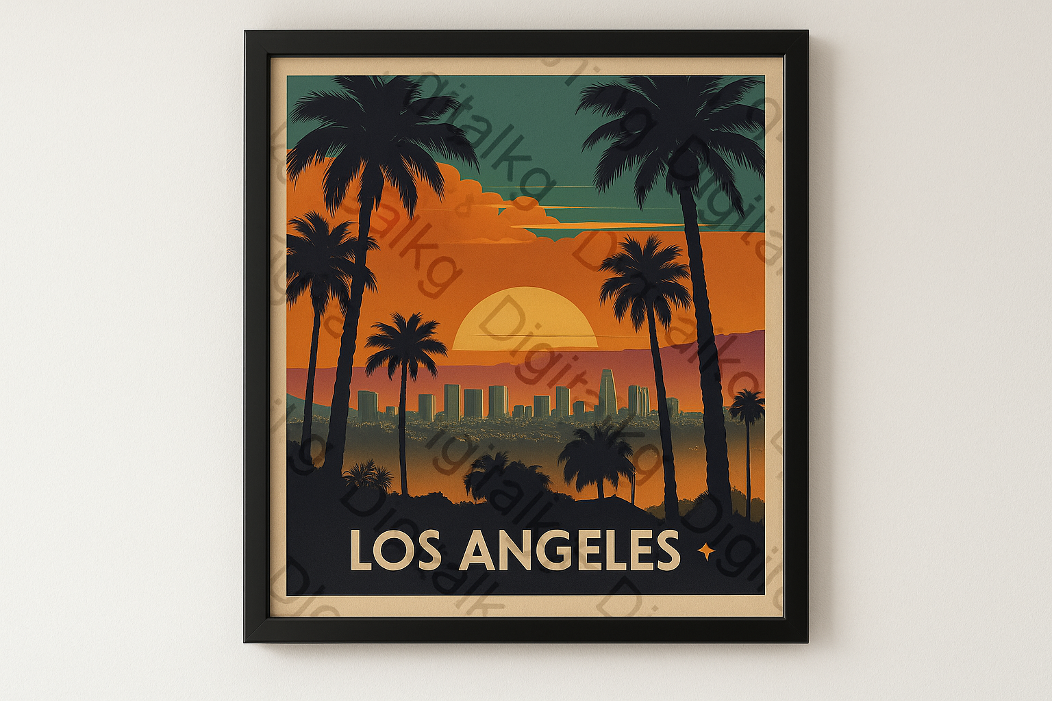 Framed Los Angeles Poster