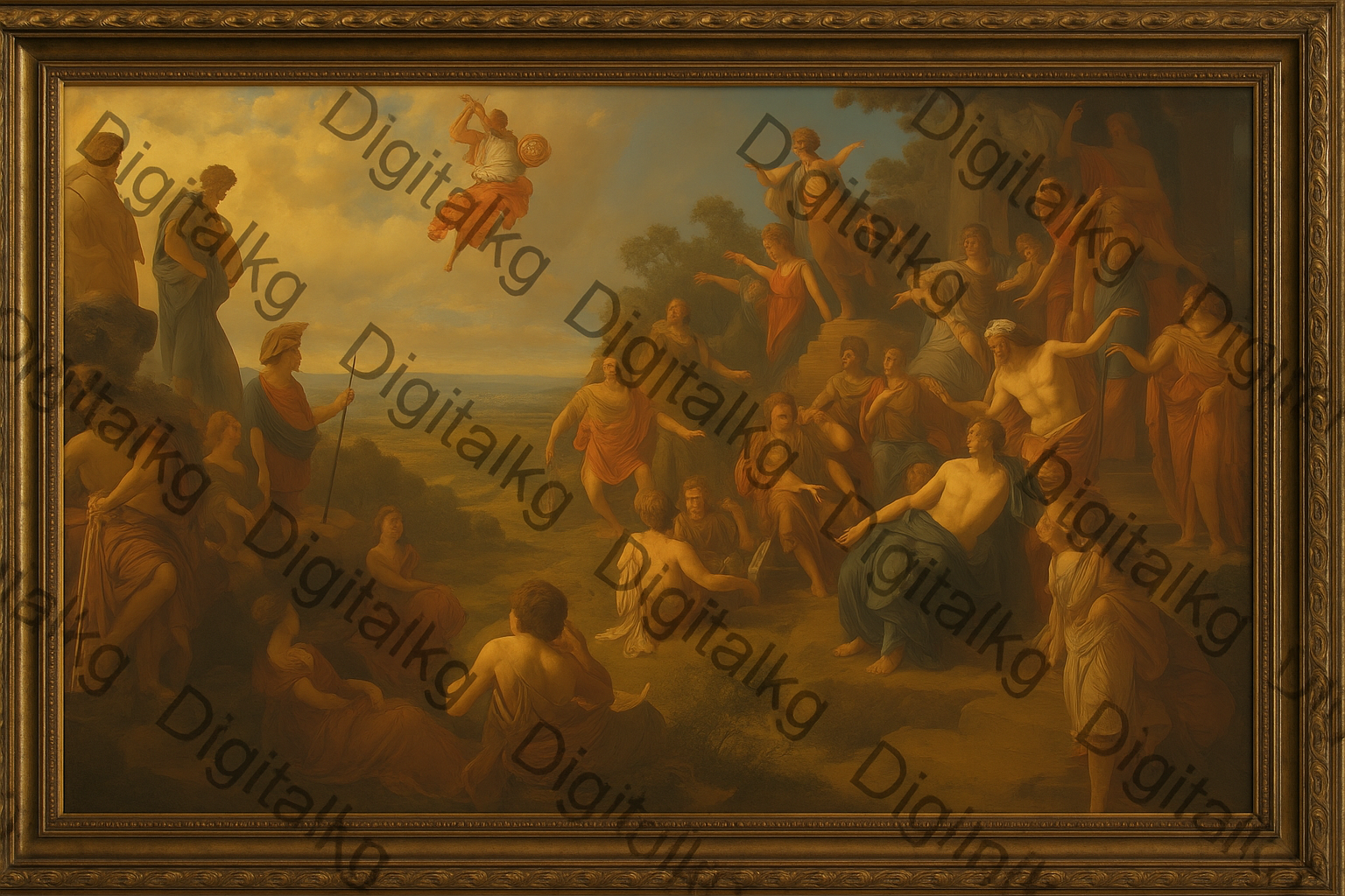 Framed Parnassus with Complete Digitalkg Watermarks