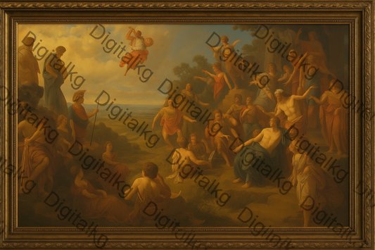 Framed Parnassus with Complete Digitalkg Watermarks