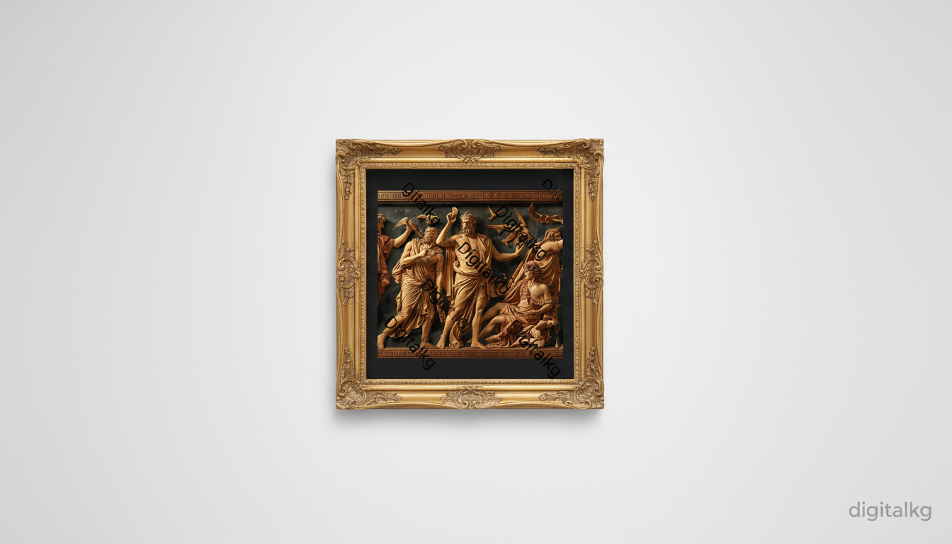 Greek Gods in Gold Frame