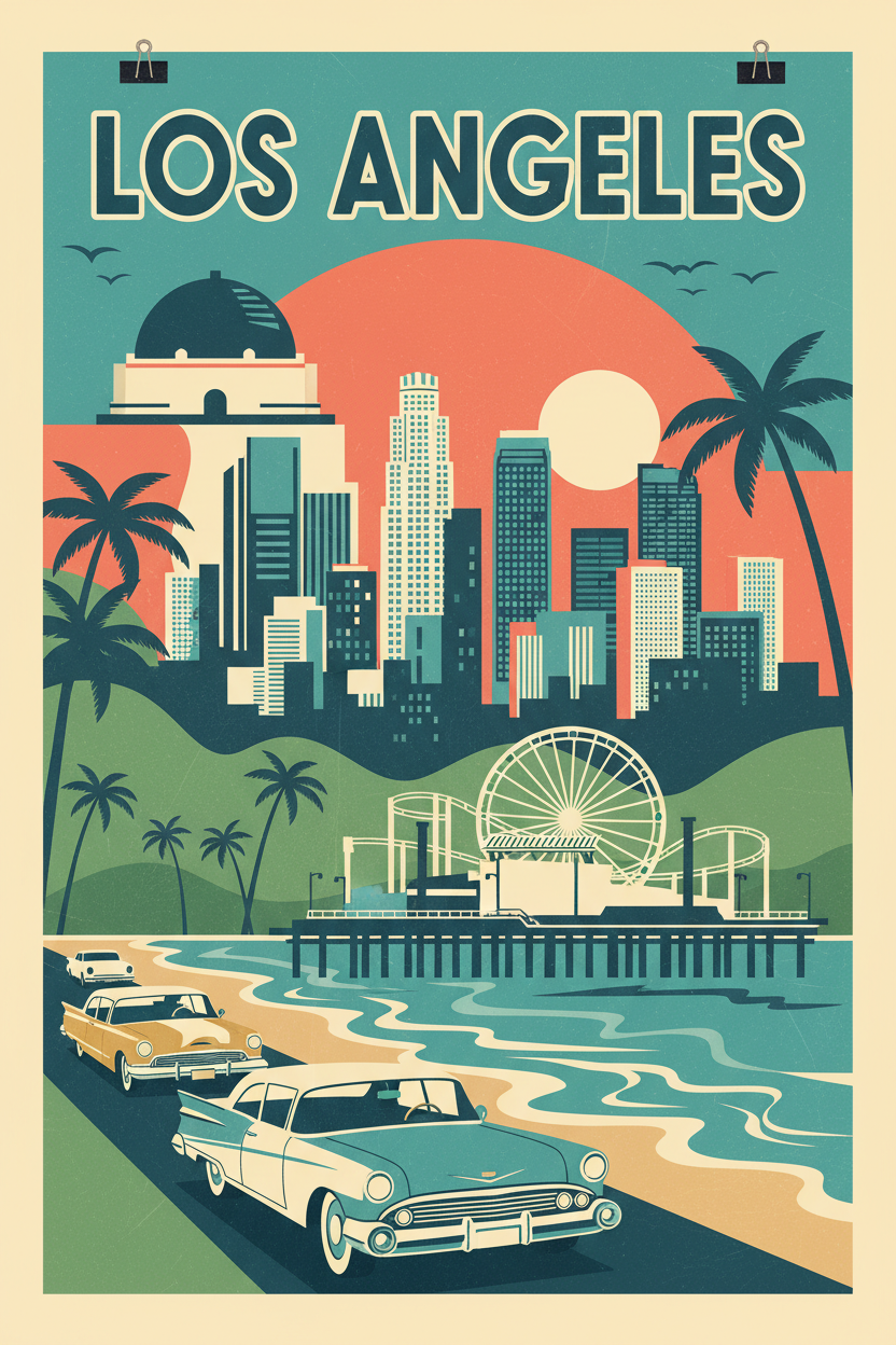 Paris Toronto Los Angeles Retro (digital download)