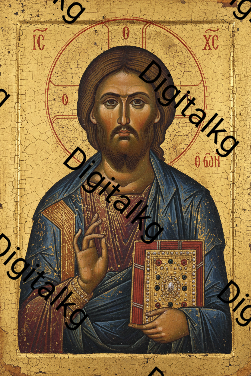 Christ Pantocrator Byzantine Icon – Digital Download