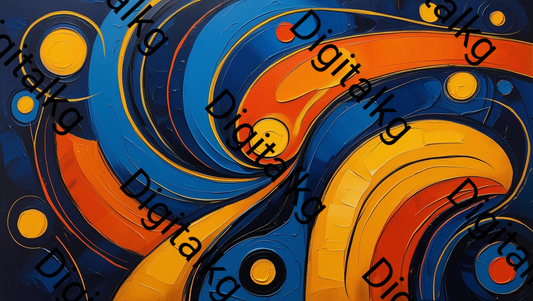 AI-generated bold abstract floral digital artwork
